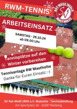RWM-Tennisplätze winterfest machen