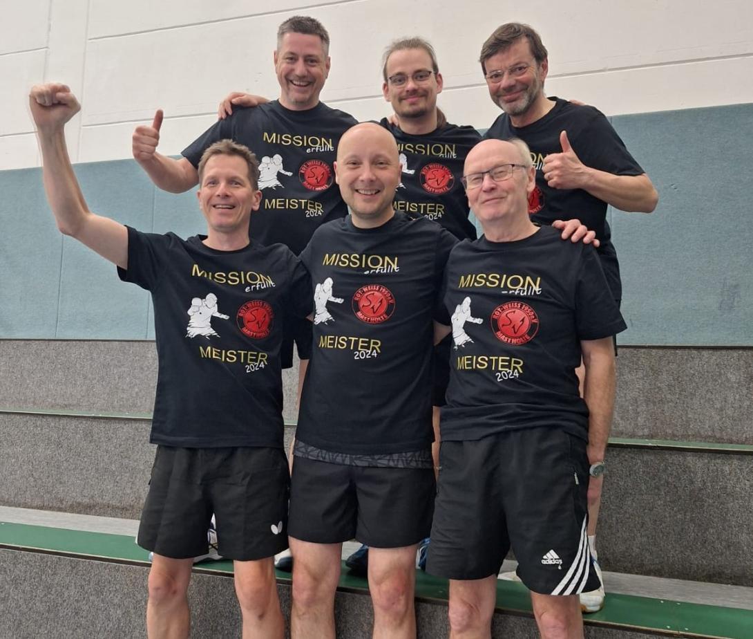 Markus Schwarz, Jerome Sievers und Werner Frenser (oben im Bild von links nach rechts) , Andre Petermeier, Matthias Stallein und Heinz Peterschröder (im Bild unten)