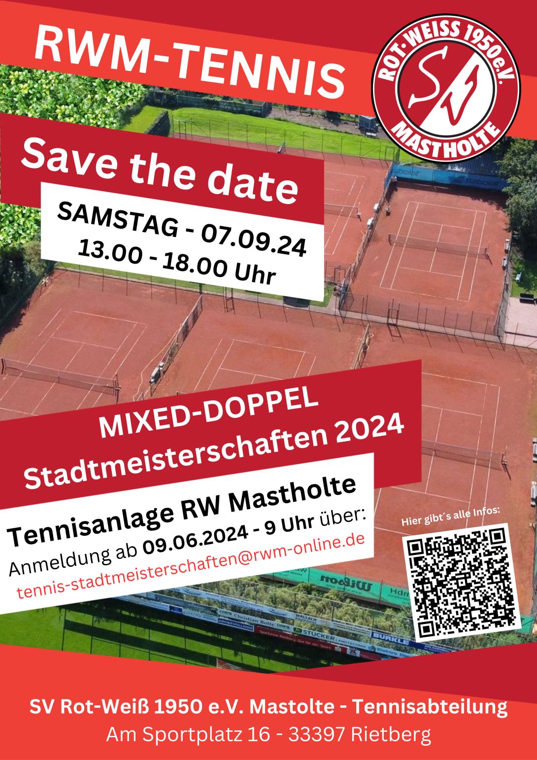 Mixed-Doppel Stadtmeisterschaften 2024 in Mastholte Update