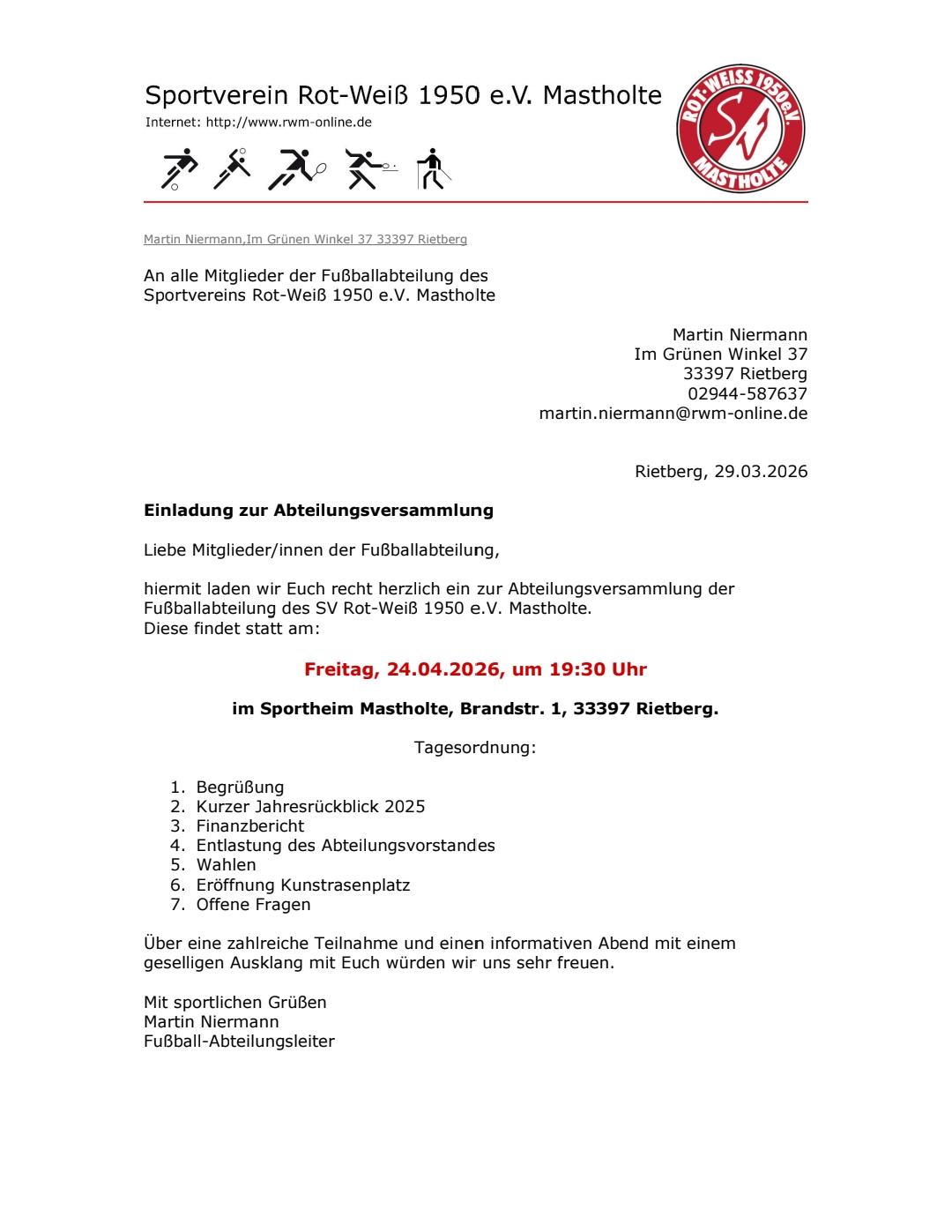 Einladung